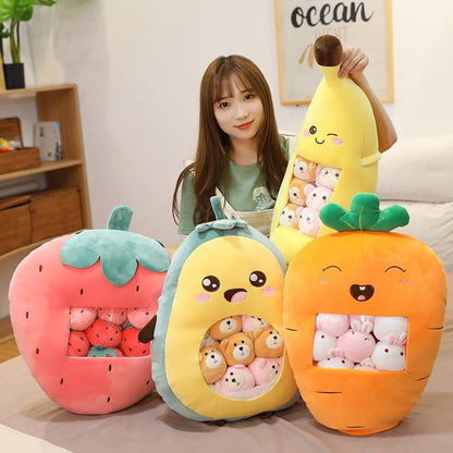 Plushie Food with Eight Mini Dolls: Four Food Choices