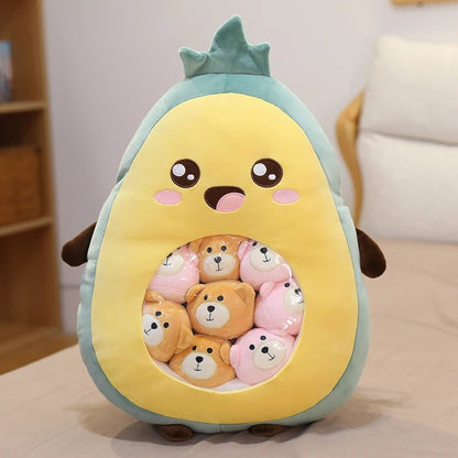 Comida de peluche con ocho mini muñecas: cuatro opciones de comida