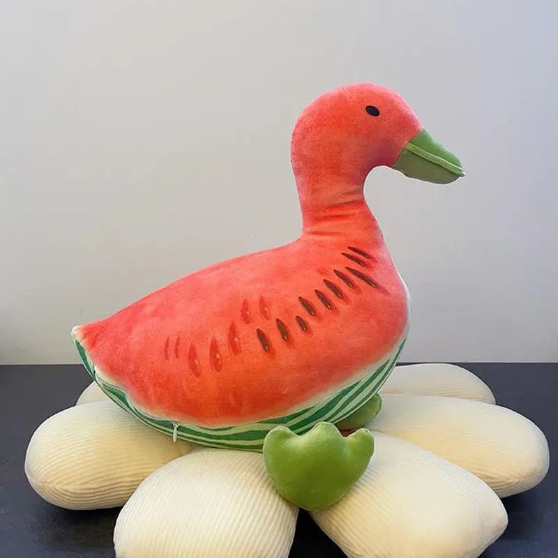 Decorazione Primaverile con Anatra di Frutta in Peluche, Tre Stili, 12" | 30cm