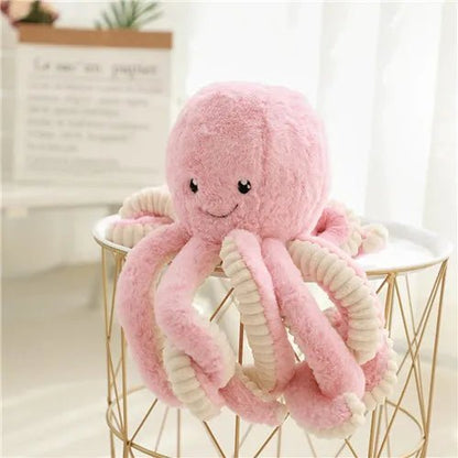 Plushie Fuzzy Cuddling Octopus, Five Colors, 0.59-2.6' | 18-80cm