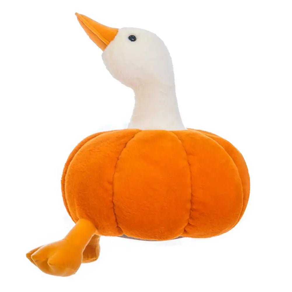 Plushie Goose Inside a Pumpkin, 12" | 30 cm