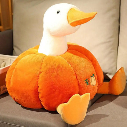 Plushie Goose Inside a Pumpkin, 12" | 30 cm