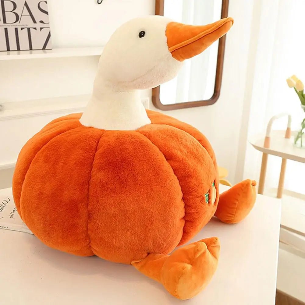 Plushie Goose Inside a Pumpkin, 12" | 30 cm