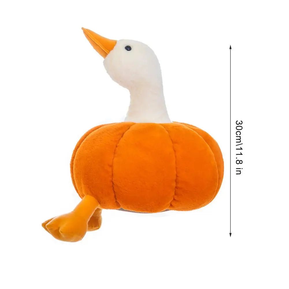 Plushie Goose Inside a Pumpkin, 12" | 30 cm