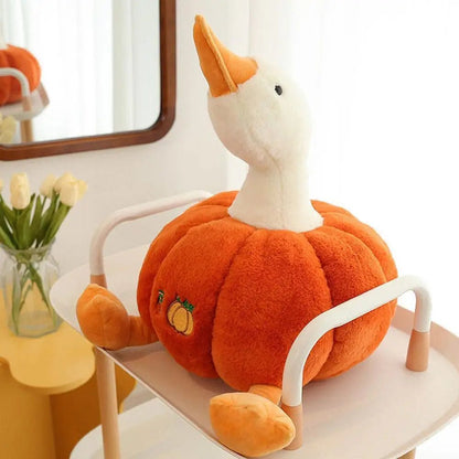 Plushie Goose Inside a Pumpkin, 12" | 30 cm