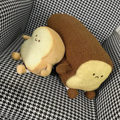 Plushie Happy/Sad Bread, Four Sizes