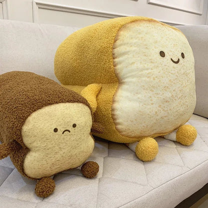 Plushie Happy/Sad Bread, Four Sizes