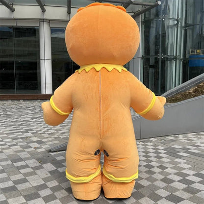 Costume en pain d'épice gonflable en peluche