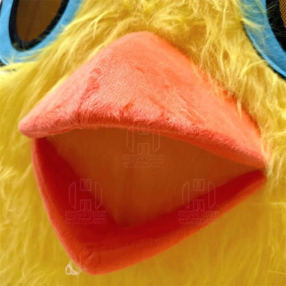 Costume de poussin jaune gonflable en peluche - convient aux tailles de 1,45 à 1,70 m