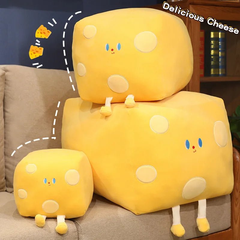 Peluche Jumbo Bloc de Fromage Cheddar, 10-20" | 25-50 cm