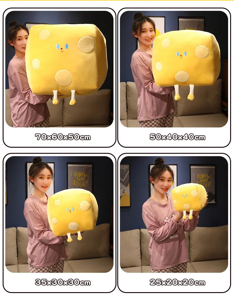 Large Cheddar Cheese Plush Toy, 10-20" | 25-50 cm