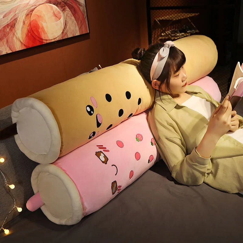 Plushie Jumbo Boba Tea Body Pillow, Five Styles, 3.3-4.9' | 100-130cm