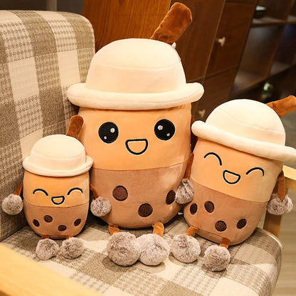 Plushie Jumbo Cartoon Bubble Tea- Two Styles- 9-39" | 24-100 cm