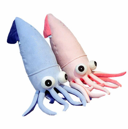 Plushie Jumbo Cartoon Squid: 2 Colors, 2.3-4.3 ft | 70-130 cm