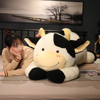 Plushie Jumbo Lounging Dairy Cow, 4 Colors, 35-43" | 90-110 cm