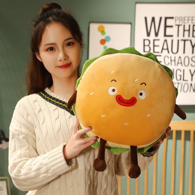 Plushie Kawaii Hamburger, Two Styles, 6-28" | 15-70 cm