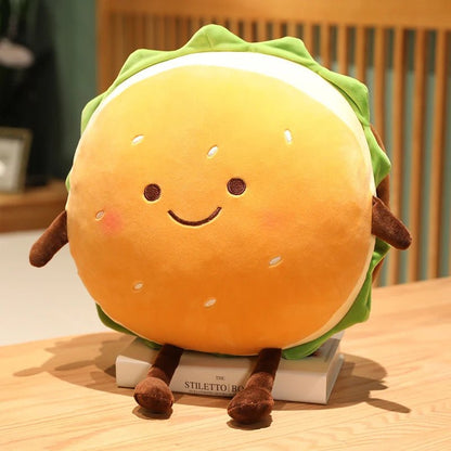 Plushie Kawaii Hamburger, Two Styles, 6-28" | 15-70 cm - Plushie Produce