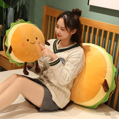 Plushie Kawaii Hamburger, Two Styles, 6-28" | 15-70 cm - Plushie Produce