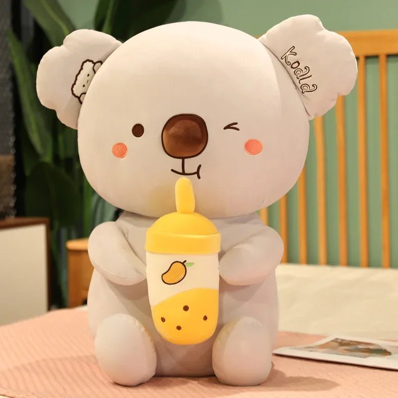 Plushie Koala Drinking Boba Tea, 3 Flavors, 14-24" | 35-60cm - Plushie Produce