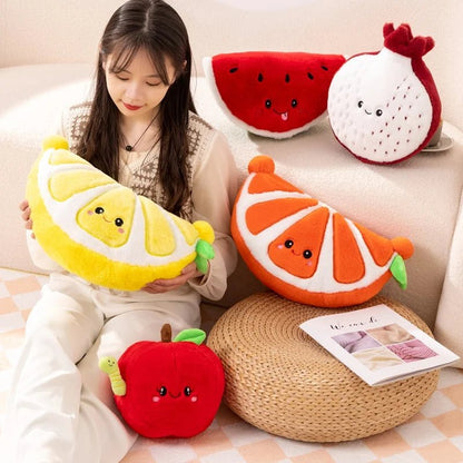 Plushie Large Cartoon Fruits, Five Fruits, ~10" | 25 cm