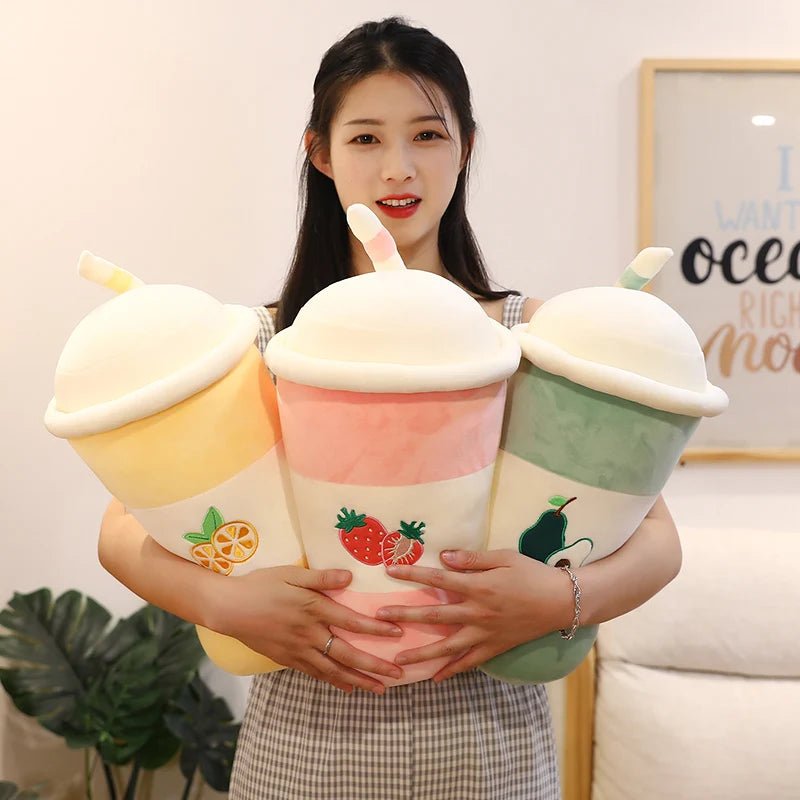 Plushie Large Realistic Boba Tea, 3 Flavors, 18-31" | 45-80 cm