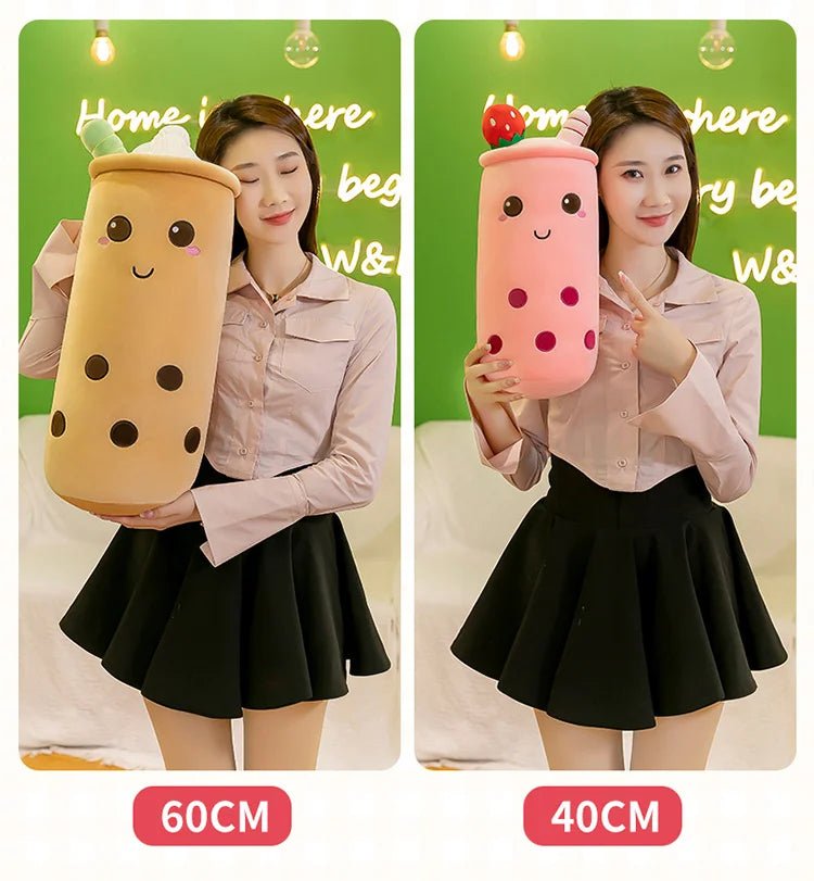 Plushie Long Boba Tea, 9-35" | 24-90 cm