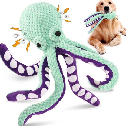 Juguete de masticar para perros de peluche en forma de pulpo, 13" | 32cm