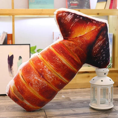 Plushie Realistic Grilled Meat Throw Pillows, Nine Styles, 8-24" | 20-60 cm