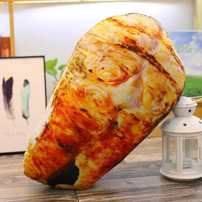 Plushie Realistic Grilled Meat Throw Pillows, Nine Styles, 8-24" | 20-60 cm