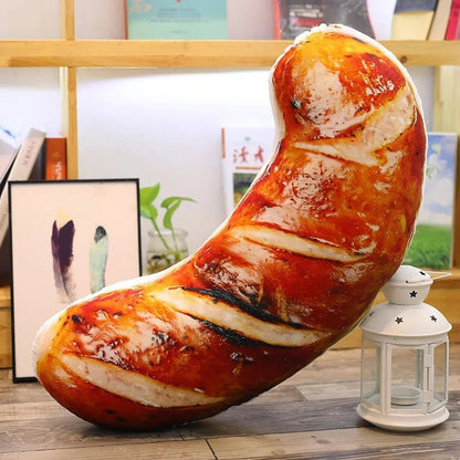 Plushie Realistic Grilled Meat Throw Pillows, Nine Styles, 8-24" | 20-60 cm