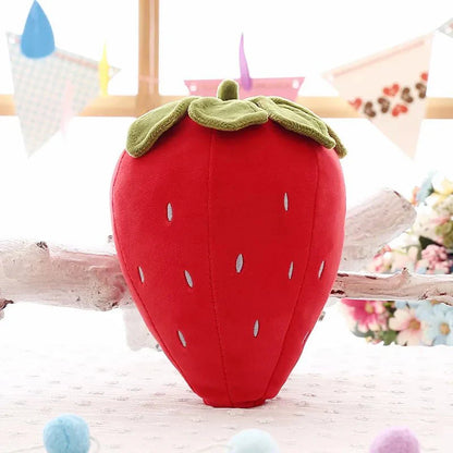 Realistic Strawberry Plushie, Two Colors, 8" | 20 cm