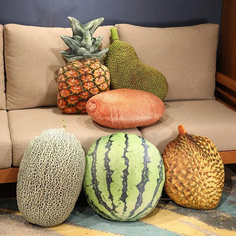 Simulation Fruit Throw Pillow Plushies, 15 Fruits, 16-22" | 40-55 cm