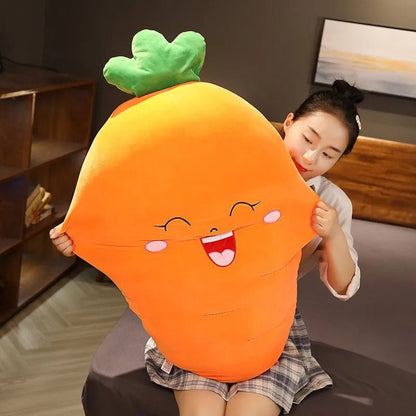 Plushie Smiling Cartoon Vegetables, Four Veggies, 12-20" | 30-50 cm - Plushie Produce