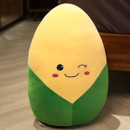 Plushie Smiling Cartoon Vegetables, Four Veggies, 12-20" | 30-50 cm