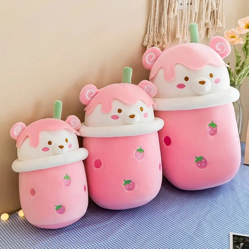 Plushie Teddy Bear Boba Teas, Three Styles, 10-16" | 25-40 cm - Plushie Produce