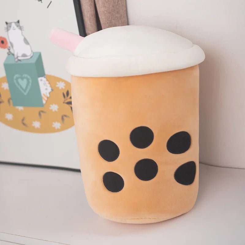 Plushie Bubble Tea with Removable Boba Balls, 16 in | 40 cm - Plushie Produce