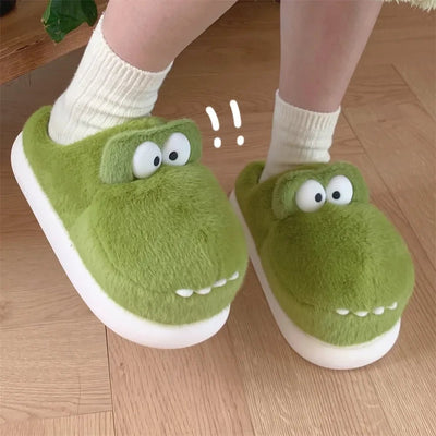 Plushie Cozy Alligator Slippers, Two Styles, US Men 4-8.5/ Women 5.5-10 plush toy – – – Image 4 | Plushie Produce