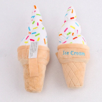 Plushie Fast Food Dog Squeaky Chew Toy, 3 Foods, 9" | 22 cm plush toy – – – Image 3 | Plushie Produce