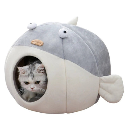 Plushie Fish Pet Bed- For Pets up to 15 lbs (6.8 kg) - Plushie Produce