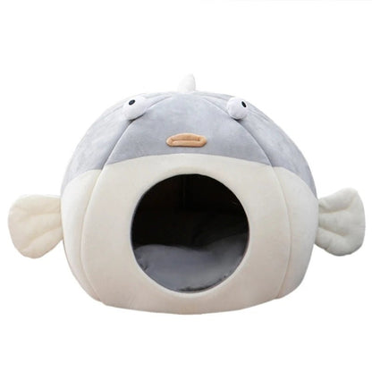 Plushie Fish Pet Bed- For Pets up to 15 lbs (6.8 kg) - Plushie Produce