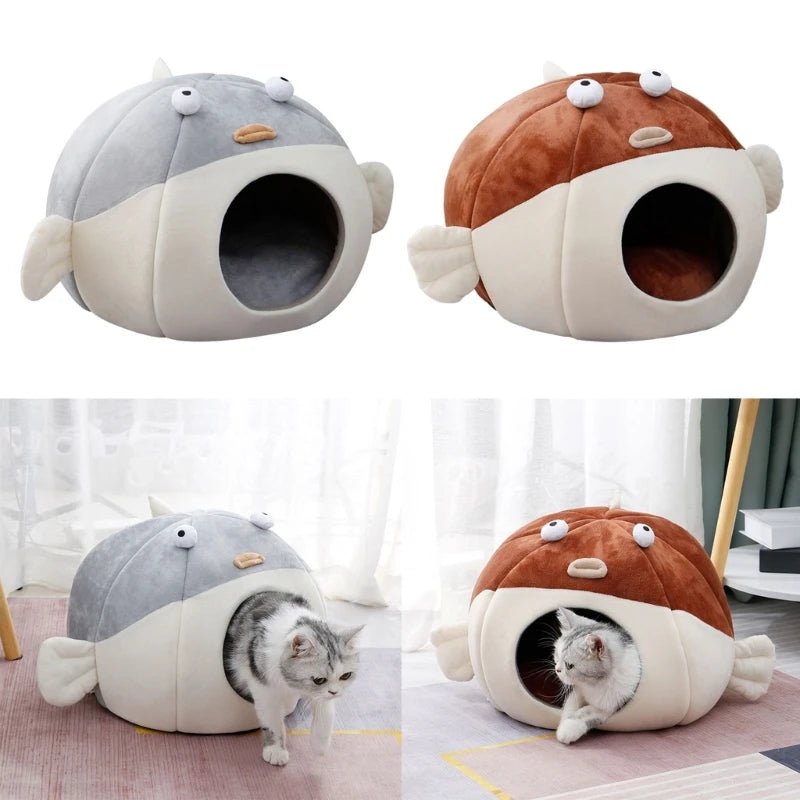 Plushie Fish Pet Bed- For Pets up to 15 lbs (6.8 kg) - Plushie Produce