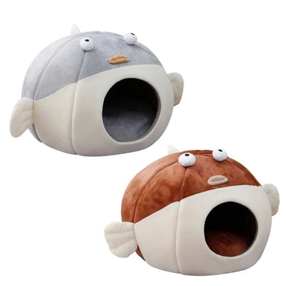 Plushie Fish Pet Bed- For Pets up to 15 lbs (6.8 kg) - Plushie Produce