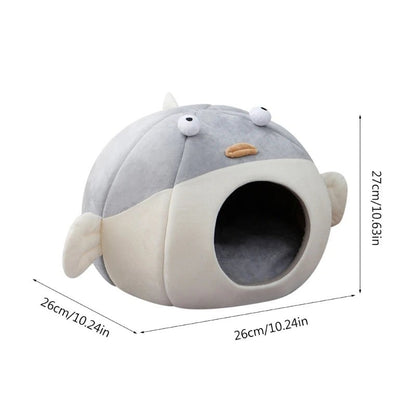 Plushie Fish Pet Bed- For Pets up to 15 lbs (6.8 kg) - Plushie Produce