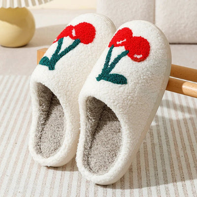 Plushie Fruit-Inspired Slip-On Slippers, Five Styles plush toy – – Big cherry – Image 7 | Plushie Produce