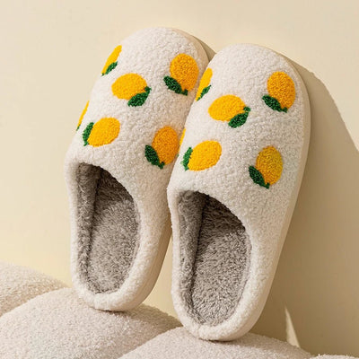 Plushie Fruit-Inspired Slip-On Slippers, Five Styles plush toy – – Lemon – Image 9 | Plushie Produce