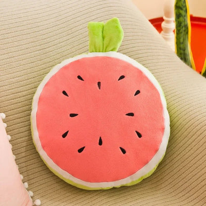 Combo Coussin Couverture en Peluche Fruits & Légumes, 10 Designs de Coussin