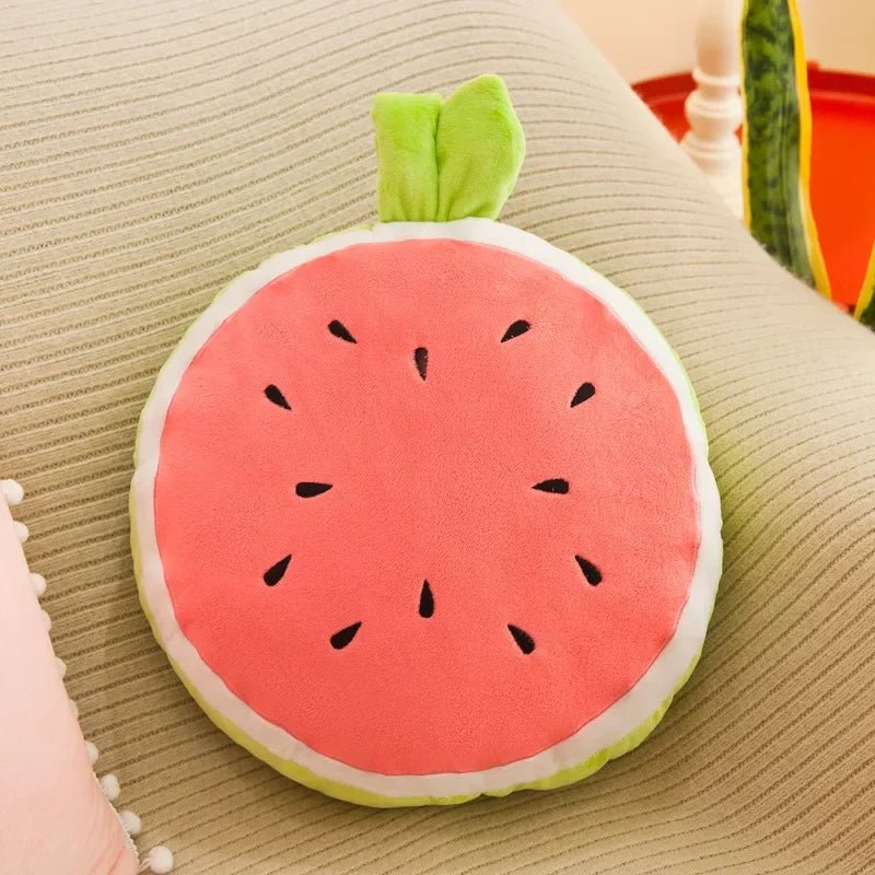 Combo de Manta de Almohada de Frutas y Verduras de Peluche, 10 Diseños de Almohadas