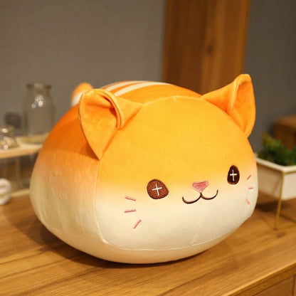 Gato Kawaii de Peluche como Pan de Masa Madre, 12-16" | 30-40 centímetros