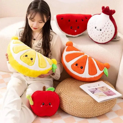 Plushie Large Cartoon Fruits, Five Fruits, ~10" | 25 cm Plushie Produce