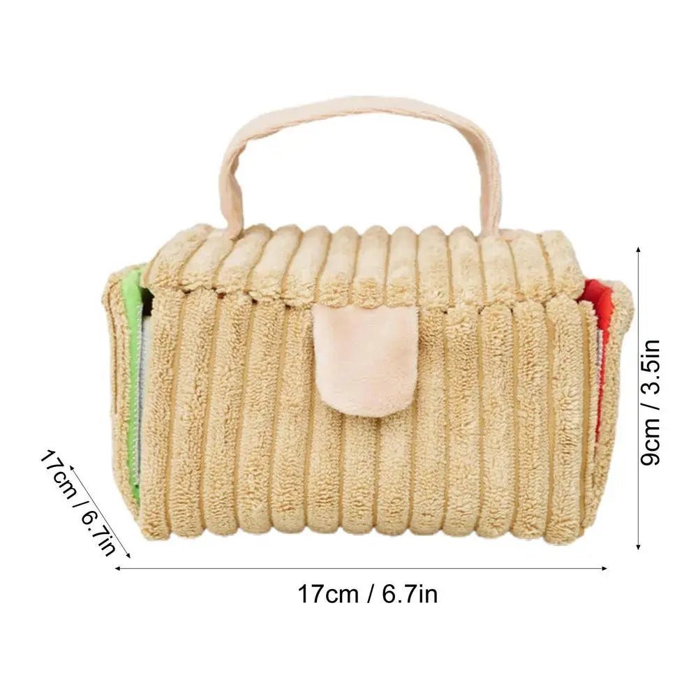 Đồ chơi chó ngửi giỏ picnic nhồi bông, 7" | 17cm